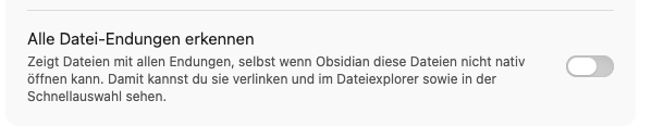 Allle Dateiendungen erkennen