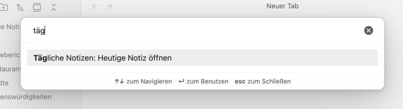 Tägliche Notiz erstellen Befehlszeile