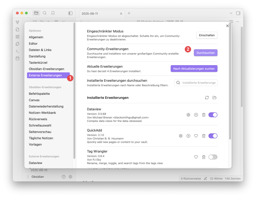 Calendar Erweiterung Einstellung Obsidian Calendar Erweiterung Einstellung