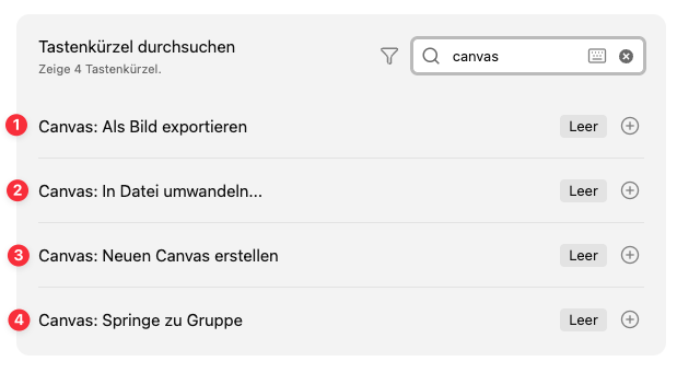 Canvas Befehle