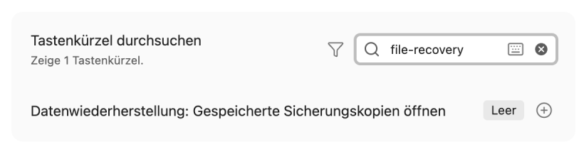 Dateiwiederherstellung Befehle