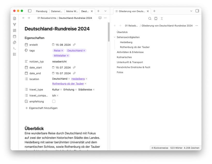 Beispiel für eine Gliederung