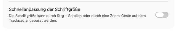 Schnellanpassung Schriftgröße Schnellanpassung Schriftgröße
