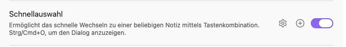Schnellauswahl
