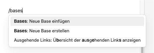 Slash Befehle Beispiel