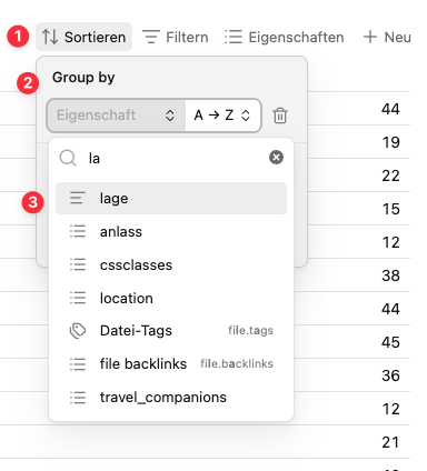 GroupBy Sortieroption GroupBy Sortieroption