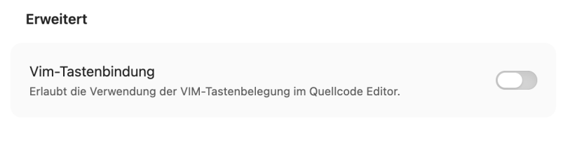 VIM Einstellung