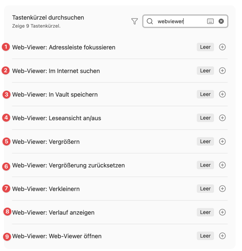 Web-Viewer Befehle