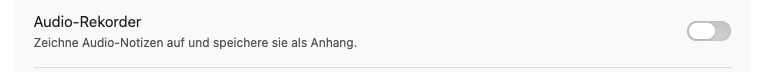 Audio Recorder Erweiterung
