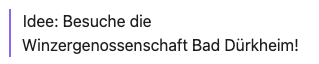 Beispiel für eine Blockquote-Auszeichnung