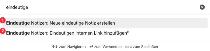 Eindeutige Notizen