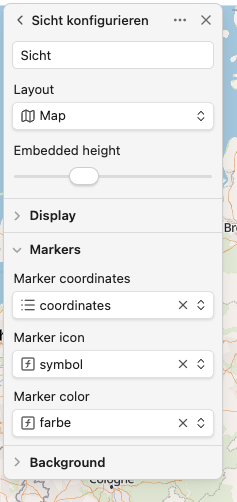 Maps Funktionen als Marker