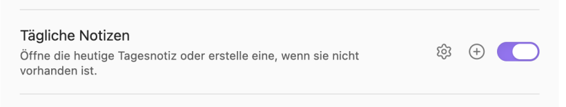 Tägliche Notiz Erweiterung