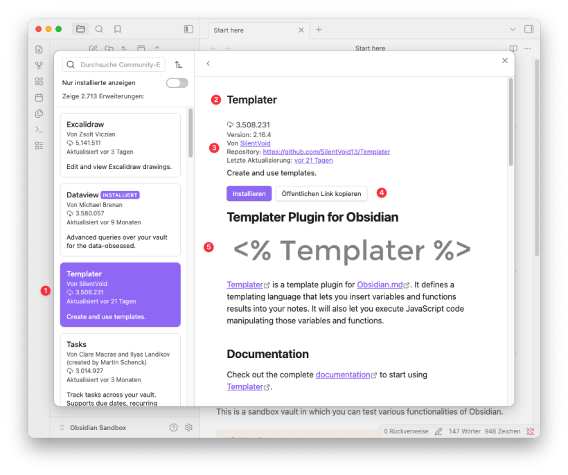 Erweiterung Katalog Item View Beispiel Templater