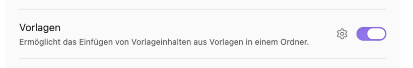 Vorlagen Erweiterung