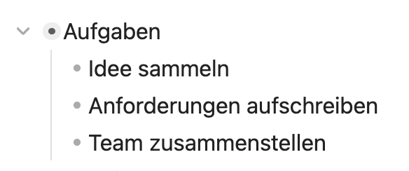 Symbol zum Zeilen umschalten